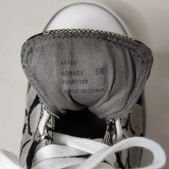 Coach Shoes Womens 5BCasual Signature shoes GreySilver Low Top Lace Up - Picture 7 of 7